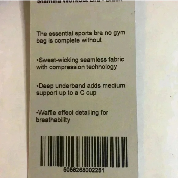 Sweaty Betty Stamina black seamless workout bra size small NWT - Picture 5 of 8
